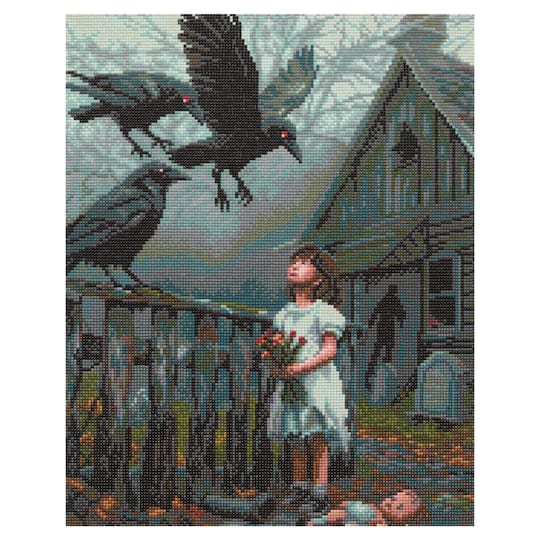 16" x 20" Crows & Girl Diamond Art Kit by Make Market®
